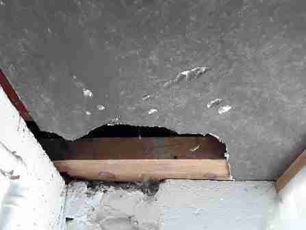 Insulating board removal on site, second photo